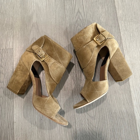 Laurence Dacade Rush Cutout Suede Open Toe Heeled Sandals 7.5 - Picture 2 of 10